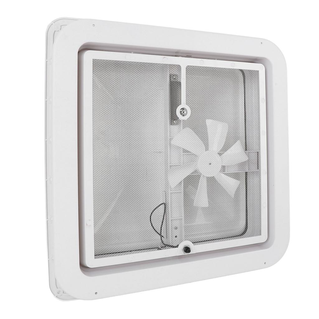 14 Inches RV Roof Vent Fan with Remote Control DC12V Reversible Motor 6 Inch Blade Bathroom Vent Fan for Trailers