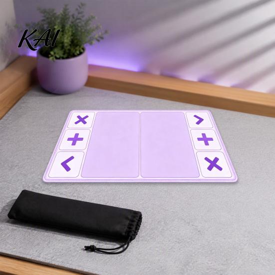 Trading Card Game Mat Fidget Board with Storage Bag, 12x24 Inch Toy Tabletop Organizer Pad, Portable Playmat Divided Zones for Swap Educational Tool