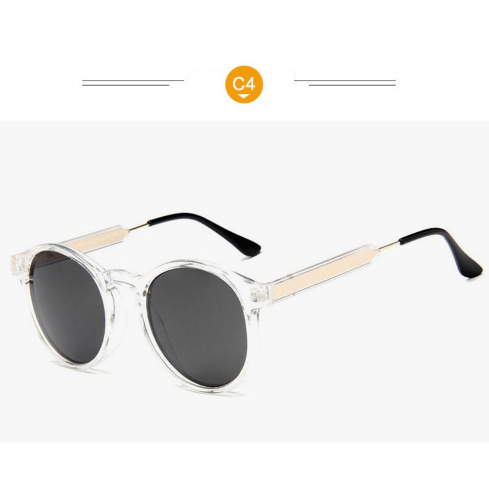 Круглые солнцезащитные очки в стиле ретро для женщин и мужчин, брендовый дизайн, прозрачные женские солнцезащитные очки
