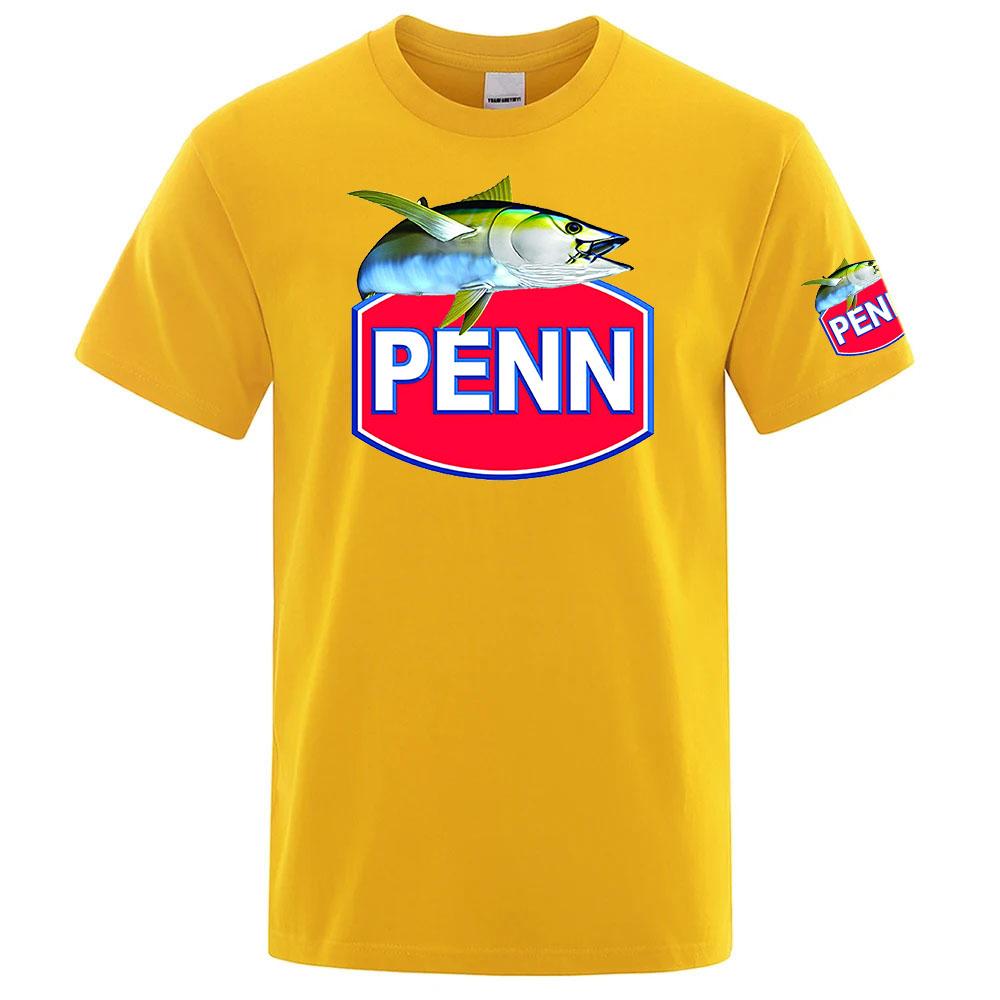 26 Penn Fishing Логотип Принт Новые Унисекс Модные Футболки с коротким рукавом Трендовые Простые Универсальные Футболки с коротким рукавом Быстросохнущие