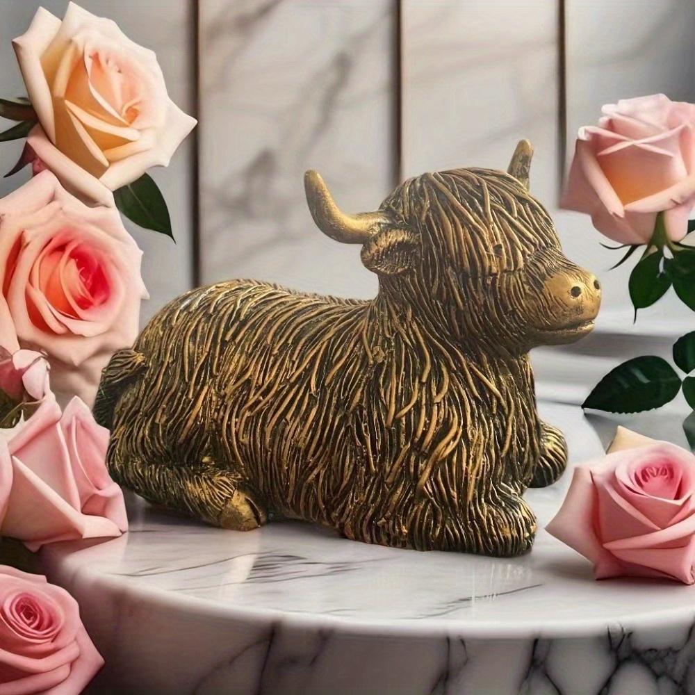 Фигурка горной коровы из смолы, идеально подходит для украшения вашей гостиной, спальни, офисного стола, шкафов или книжной полки. Уникальные празднования новоселья