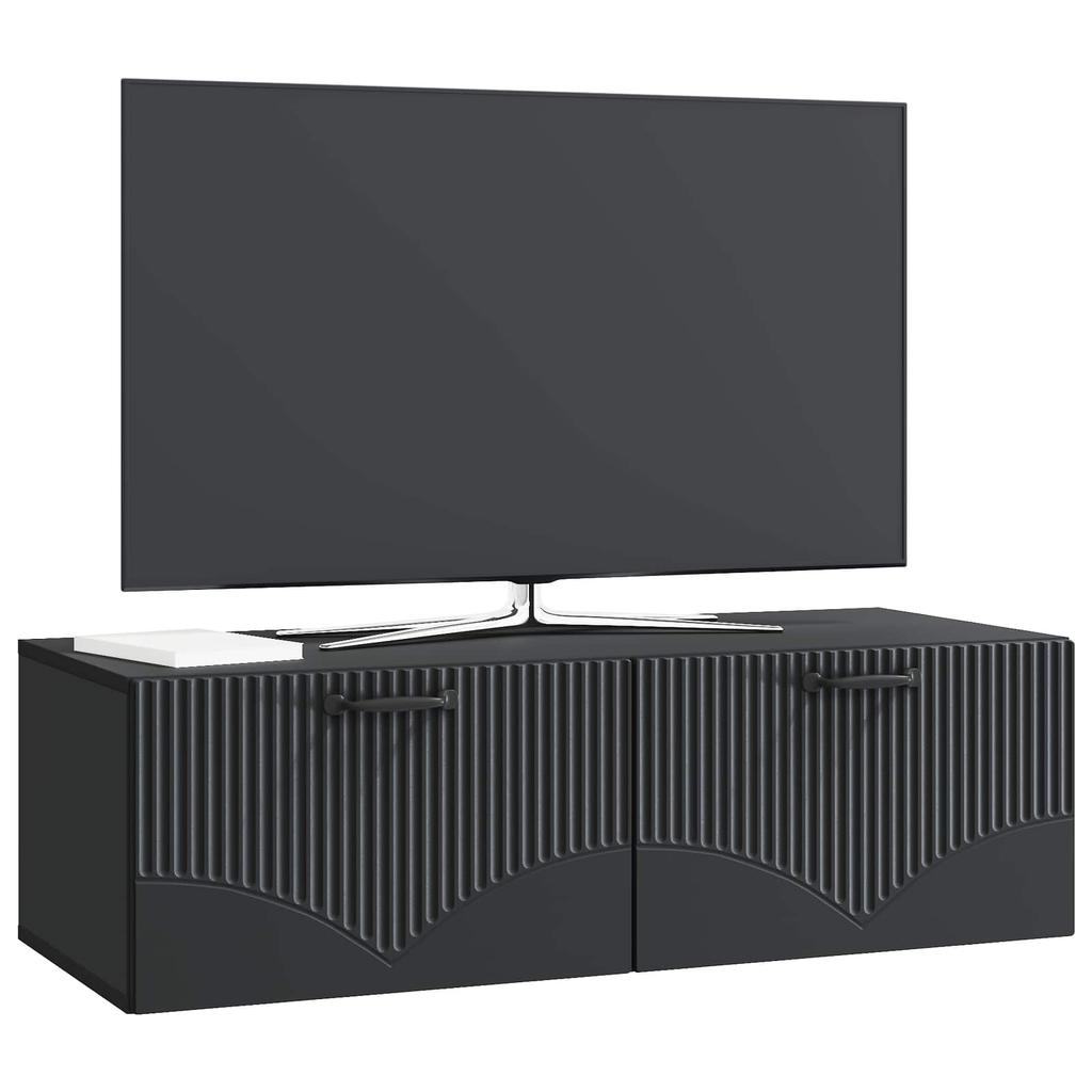 Wall Mounted TV Cabinet Black 98 x 41 x 30 cm Engineered Wood