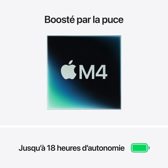 Apple - 13,6" MacBook Air M4 (2025) - ОЗУ 16 ГБ - Хранилище 256 ГБ - ЦП 10 ядер - ГП 8 ядер - Полуночный