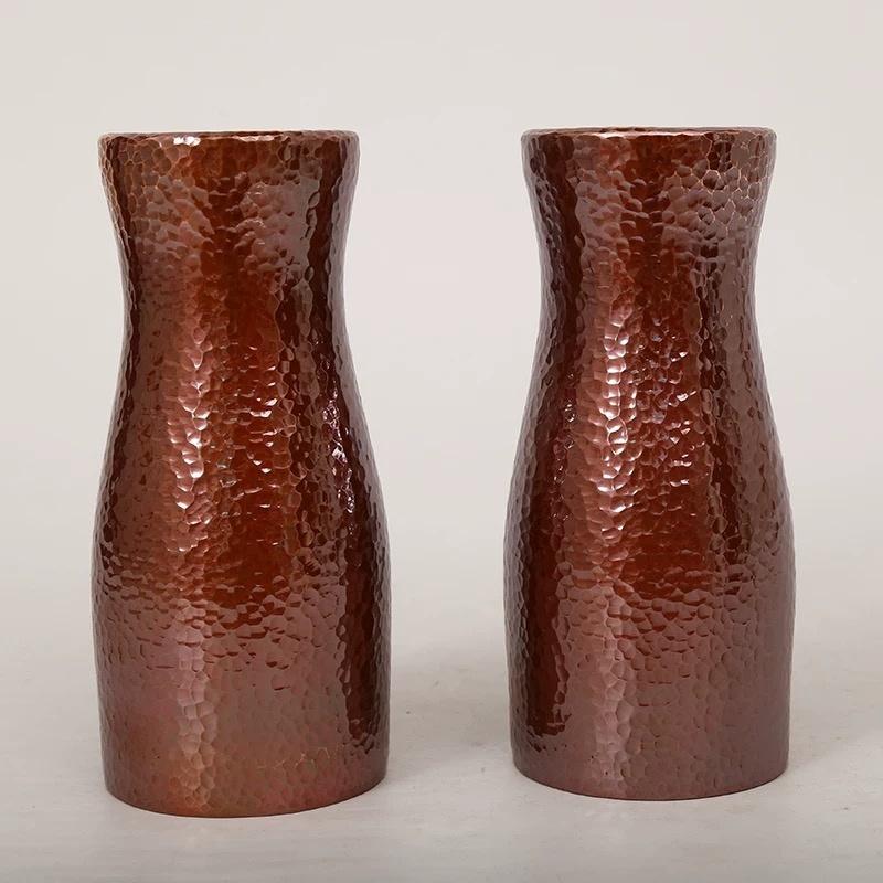 Чистая медь Кофейная кружка Текстура дерева Изысканная Винтажная Moscow Mule Утолщенная Прочная Кружка для воды 450 мл Гладкая поверхность Чашка для чая