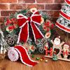 6.3cm Wide Christmas White Fringed Velvet Ribbon Snowflake Plush Ribbon Christmas Gift Decoration Ribbon Gift Zip Ties