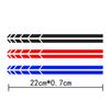 2 Sets 4PCS Car Stripe Stickers, Black/Silver 20*0.7cm Vinyl Decals for Truck Rearview Mirror & Vehicle Body Accessories