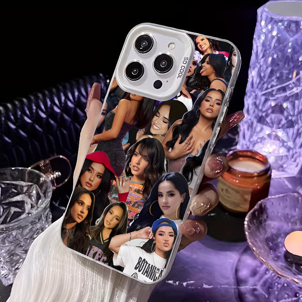 Fashion Becky G White Translucent Mobile Phone Case for iPhone 17 16 15 14 13 12 11 X XR XS Air Pro Max Plus Colorful Cover