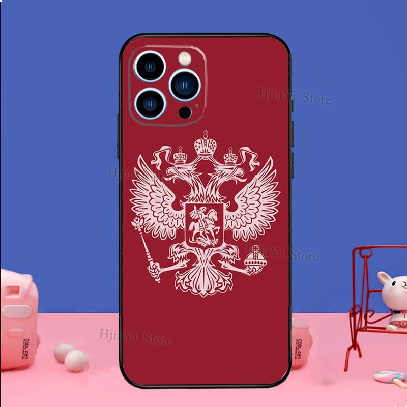 Россия Русский Герб Чехол для Телефона Для iPhone 16 15 11 12 13 14 Pro Max Mini X XS XR Plus SE2 Funda Coque Capa Cover