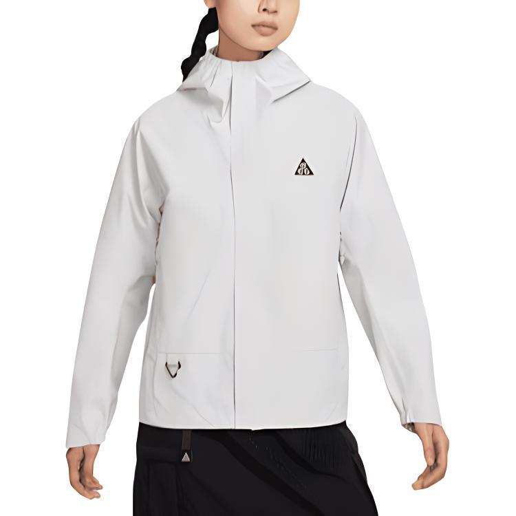 Nike Ветрозащитная Водоотталкивающая Легкая Куртка с капюшоном и длинным рукавом Женские куртки Белый DV9523121