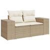 VidaXL Salon de Jardin avec Coussins 10 pcs, Canapés de Terrasse, Ensemble de Meubles de Patio, Mobilier d'Extérieur, Beige 3223057