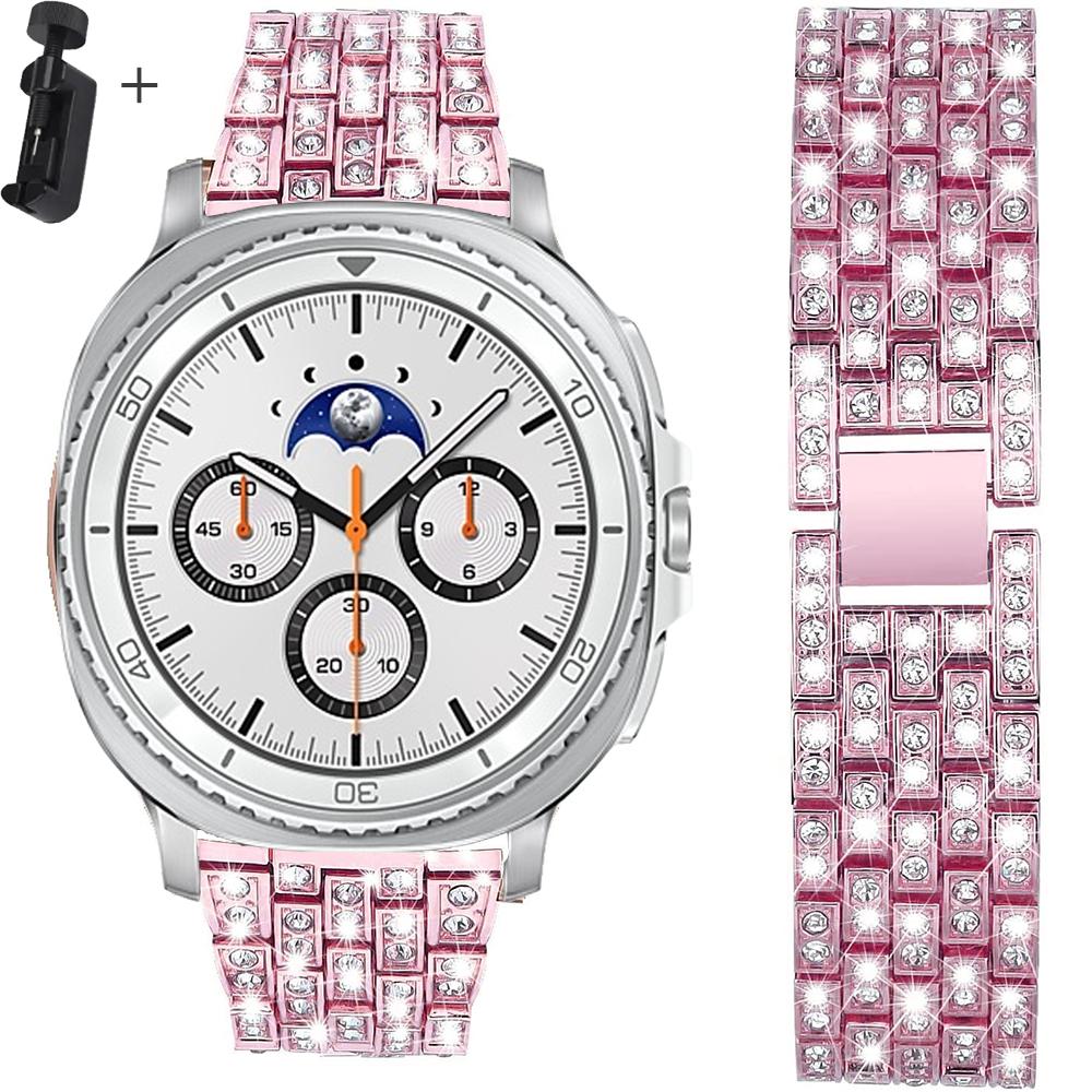 Алмазный ремешок для Samsung Galaxy Watch 8 40 мм 44 мм Прочный браслет из нержавеющей стали ремешок galaxy watch 8 classic 46 мм ремень