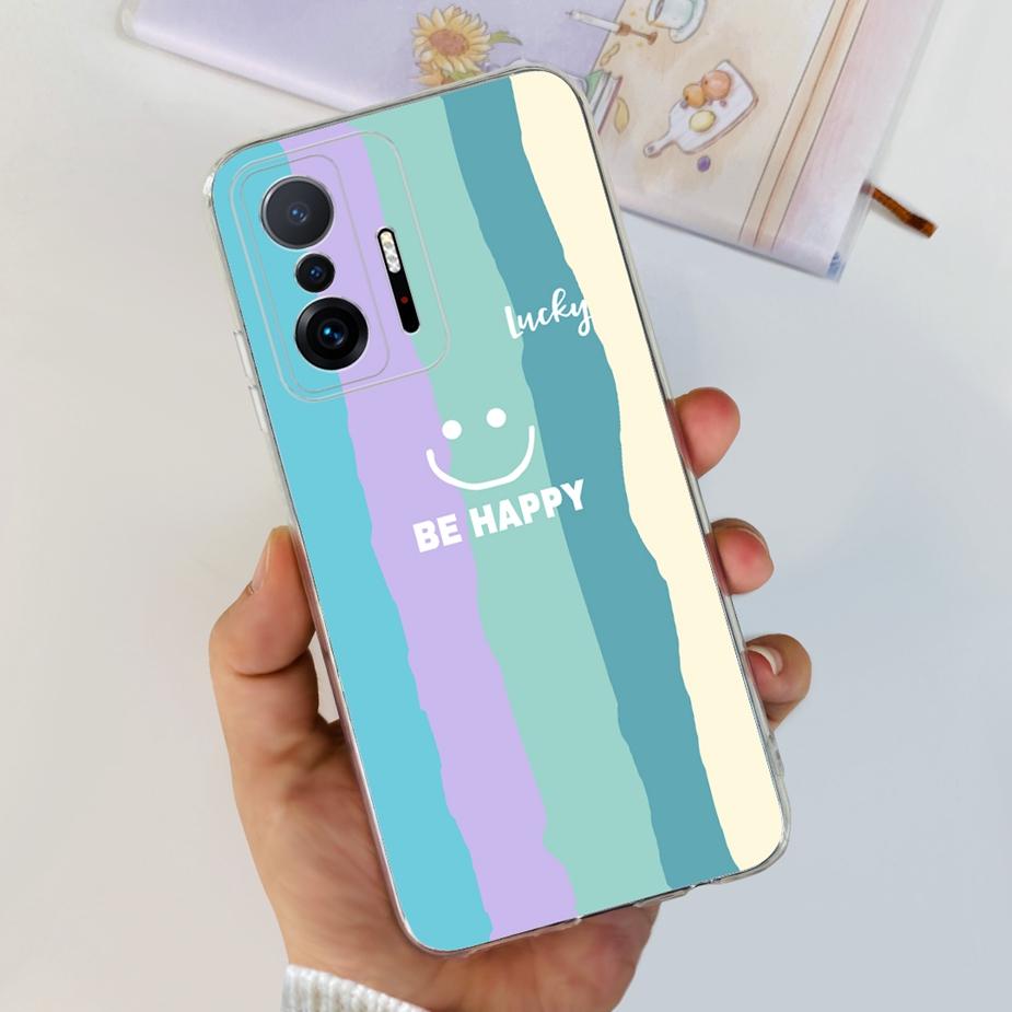 Чехол для Xiaomi 11T Pro Новый Модный Задняя Крышка Силиконовый Мягкий ТПУ Чехол для Телефона Для Xiaomi Mi 11T Pro 11TPro Mi11T Полный Чехол Бампер