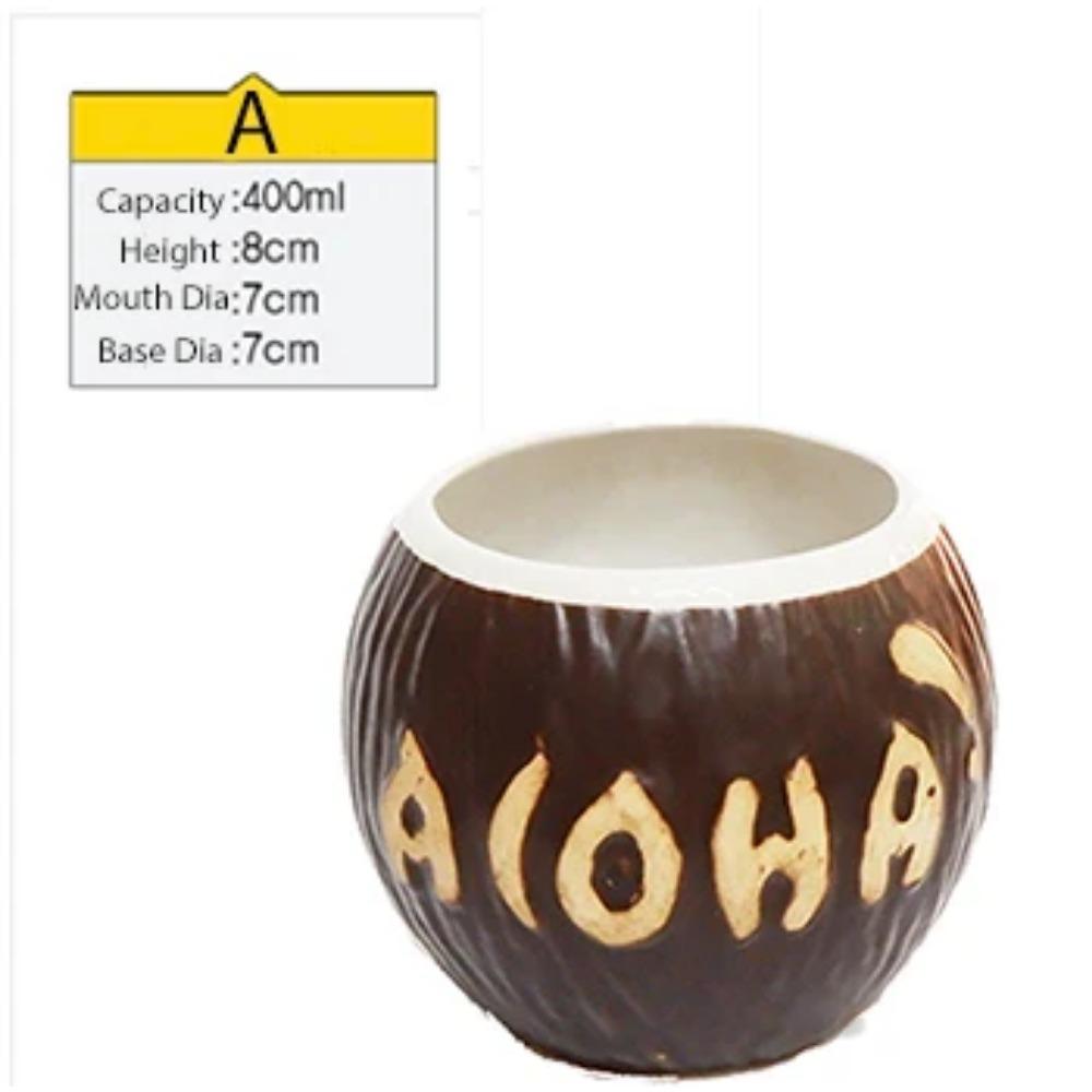 Кружки Тики, керамические кружки для вечеринок в гавайском стиле Луау, посуда для напитков, милые экзотические бокалы для коктейлей, бар Тики