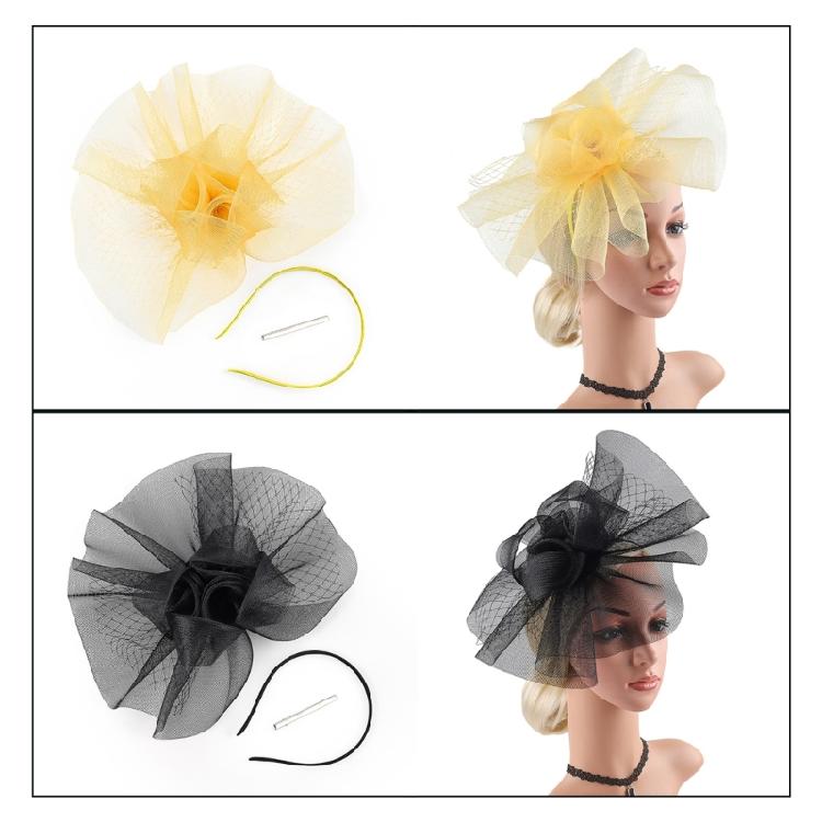 Шляпка-fascinator Цветок Сетка Декоры Повязки на голову и Заколка Для чаепития Головной убор Дышащая Полиэстеровая ткань Свадебный аксессуар