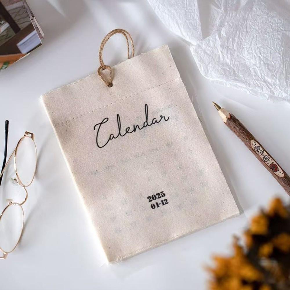 Creative 2026 Fabric Wall Calendar 12-Month Wall Hanging Decor Reusable Textile Planner  Students