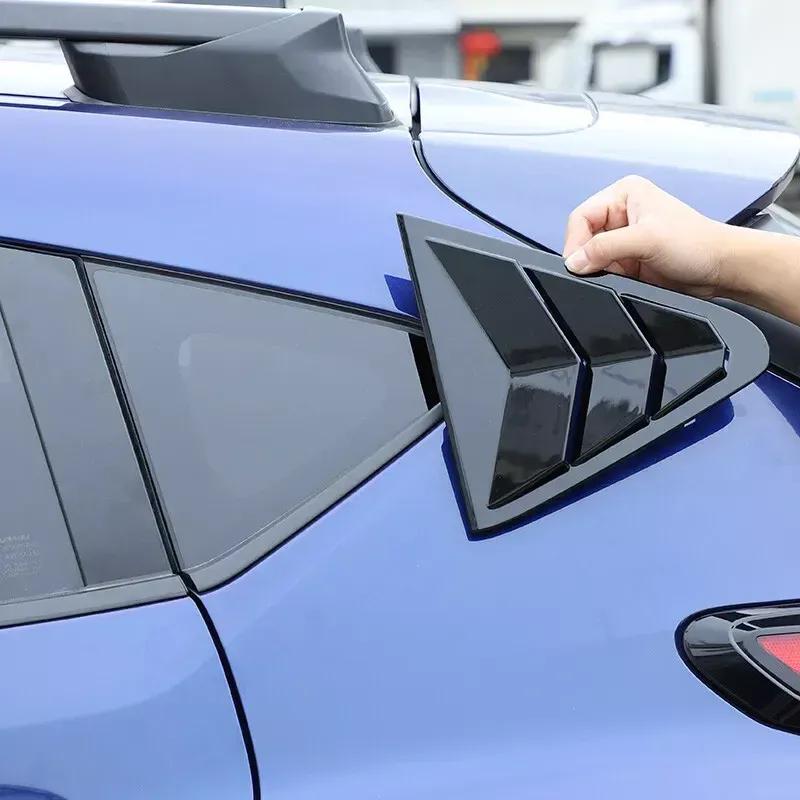 Для Subaru Crosstrek 2024 АБС-пластик Заднее окно Четверть Жалюзи Накладка Вентиляционное отверстие сбоку Отделка Автомобильные клейкие аксессуары