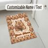 Floral Garden Theme Crystal Velvet Rug Personalized Custom Name Text Soft Floor Mat Home Decor
