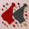 Stylish Pet Winter Hat Breathable Knitted Pullover Hat with Pompoms For Small Dog Outdoor Cold Weather Protections