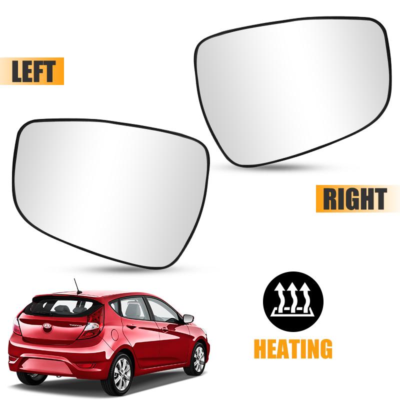 Front Door Side Mirror Glass With Backing Plated Heated For Hyundai Accent 2011 2012 2013 2014 2015 2016 2017 2018 Left Right