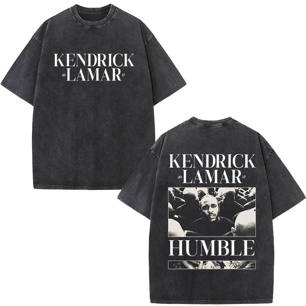 Rapper Kendrick Lamar DAMN Washed T-shirts Men's Women Clothing Fashion Vintage Casual Oversized Short Sleeve T Shirt Streetwear