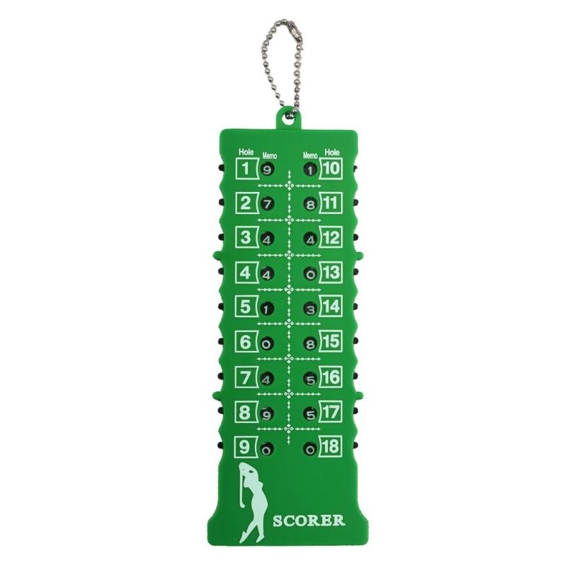 Golf Score Indicator 18 Hole Strokes Counter Handheld Scorer Digits Rectangle Keychain Golf Handy Count Shot Clickers