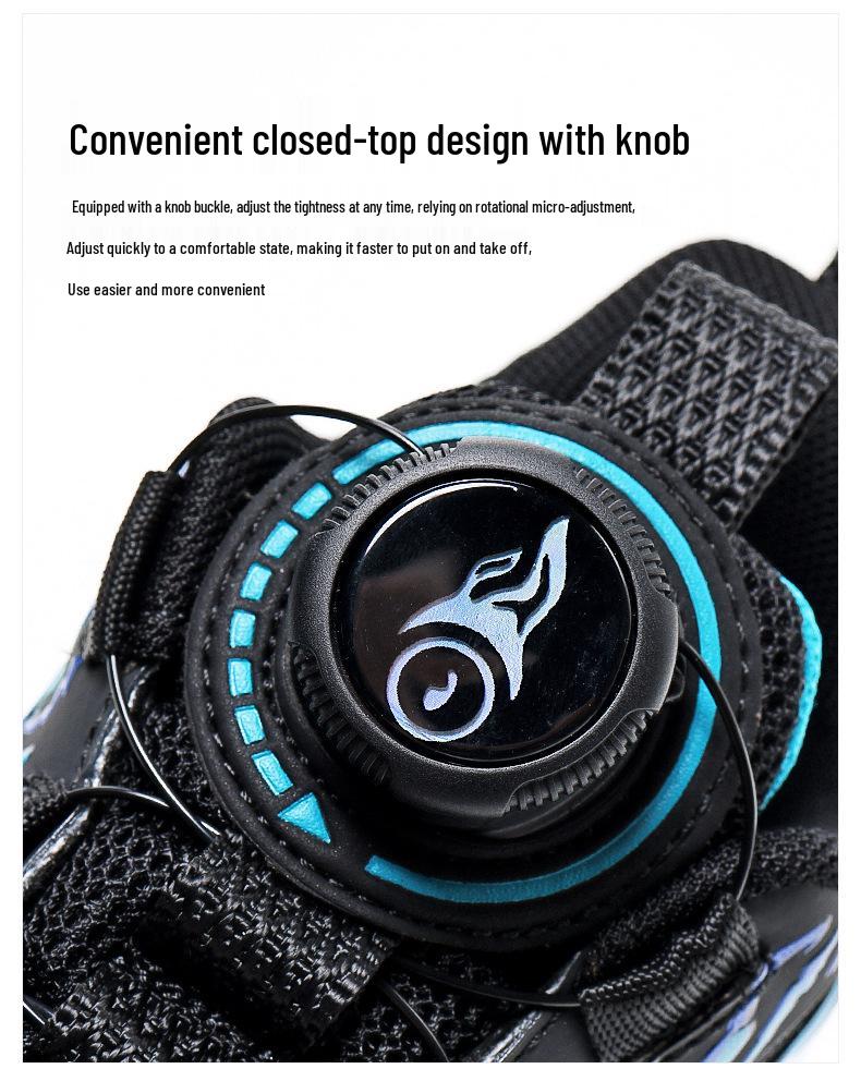 Дышащие спортивные кроссовки для мальчиков Осень 2025 с вращающейся пряжкой для бега