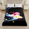 Kirby Print Flannel Blanket Cozy Warm Plush Throw Blanket For Bed Sofa Couch Indoor Household Use
