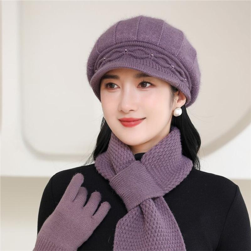 Winter Hat Women's Fashion ,Chic Knit Beret for Women Breathable & Stretchy, Perfect for Autumn & Winter