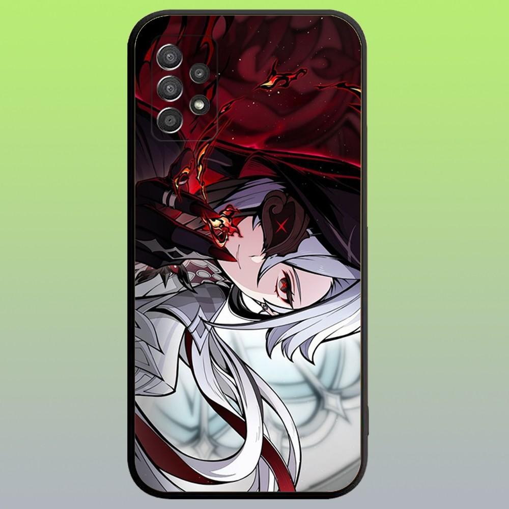 Чехол для телефона Arlecchino Genshin Impact для Samsung Galaxy A20, A21s, A22, A31, A32, A52, A53, A72, 73, A80, A91 Мягкий черный чехол