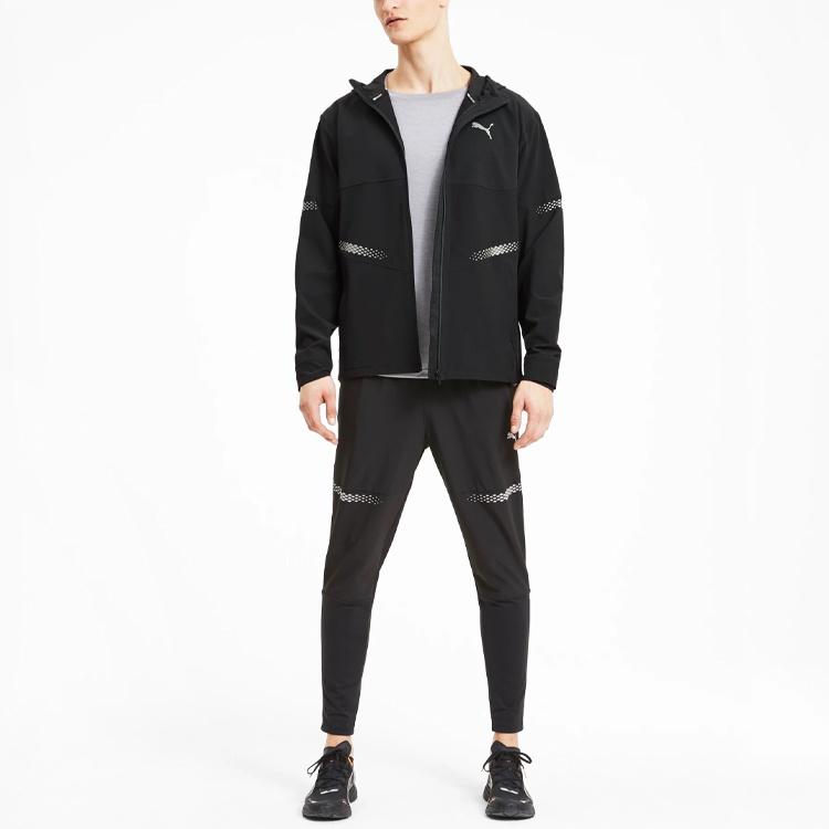 PUMA Runner ID Hooded Jacket 'Black' Men's 519382-01