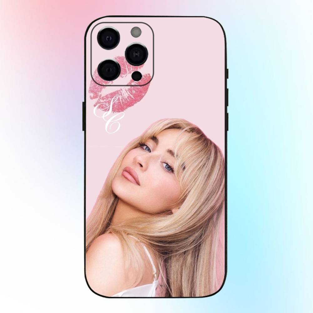 Чехол для телефона Sabrina Carpenter для iPhone17,16,15,14,13,12,11 Plus,Pro Max Мягкий Черный Чехол