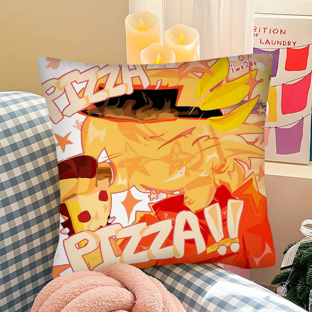 pc EElliot Anime Pizza Pillow Case Fashion Square Pillowcase Bedroom Sofa Room Ins Decoration Leisure