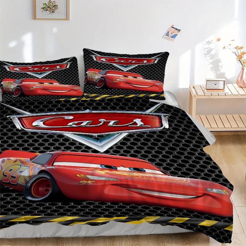 Cars Movie Poster Print 3Pcs Bedding Setduvet Cover With 2 Bedropillowcase Home Birthday Gift