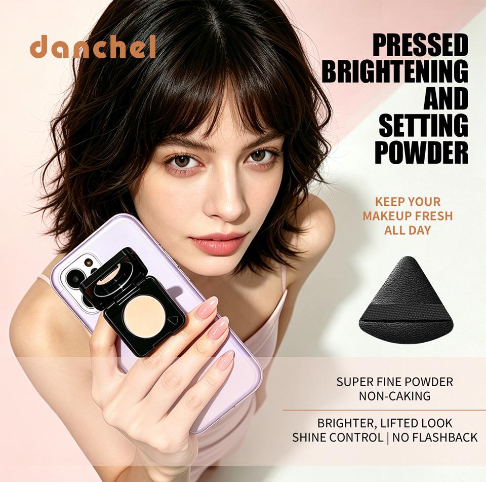 Мини-пудра для фиксации макияжа Danchel с держателем для телефона