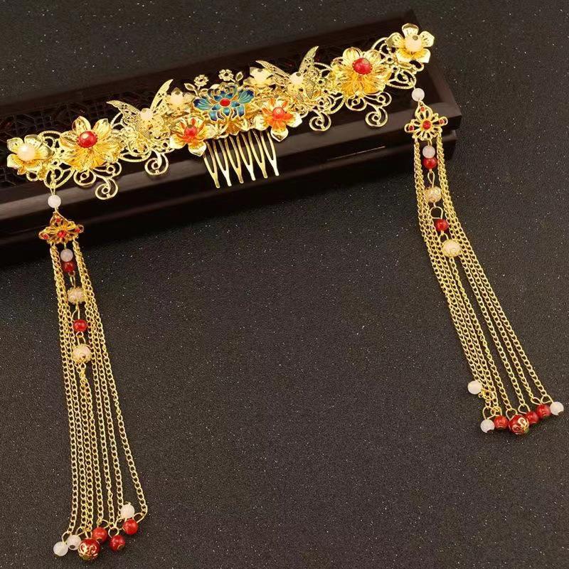 Женские гребни для волос Hanfu Свадебные аксессуары для волос Головной убор Ювелирные изделия Свадебный головной убор Заколка для волос