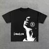 Y2K Aesthetic Desire Techno Electronic Music Album Street Trendy Graphic Tee Cotton Mens Womens T shirt Summer Streetwear