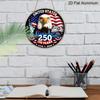 2D Flat Aluminum Sign Independence Day Style 7.87“ X 7.87” Celebrating The 250th Anniversary of The Nation's Founding Suitable for Home, Porch, and