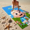 Custom Name Ultra-Soft Beach Towel with CoComelon Theme,Ideal for Pool - Camping, Diving - Perfect Travel Essential, Vibrant Beach Towel.