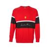 Ferrari Series Round Neck Pullover Knit Lightweight Warm Long Sleeve Sweatshirt Men Sweatshirt Red Black 599816-02