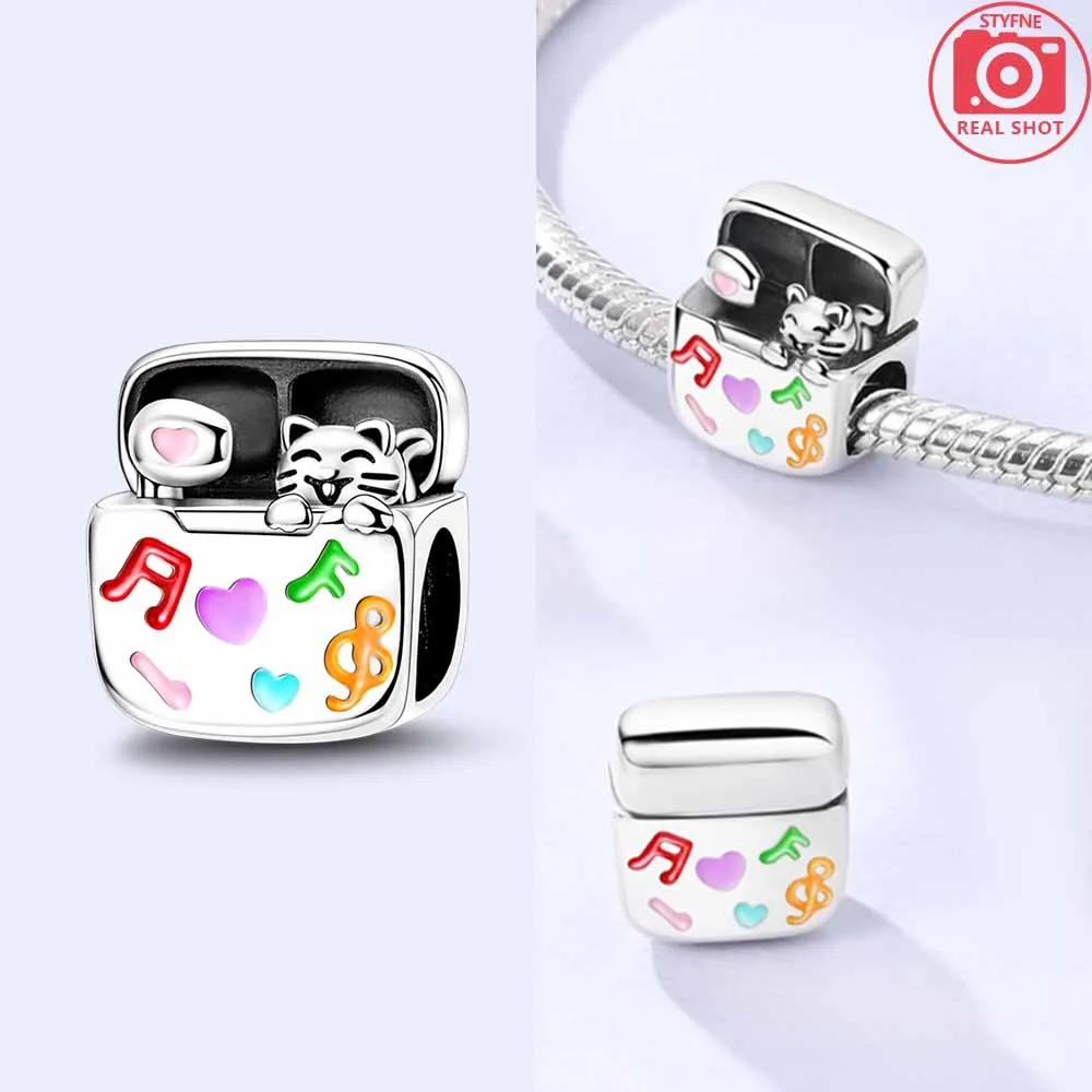 Charms Pink Beads Smart Watch Bike Car Travel Dangle Original Copper Bead Fit Bangle Bracelet Diy Jewelry Woman Fine Gift