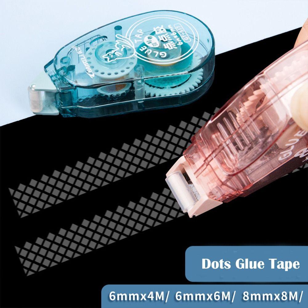 Diary Journal DIY Stationery Double Sided Adhesive Tape Dot Glue Roller Tapes DIY Craft Supplies