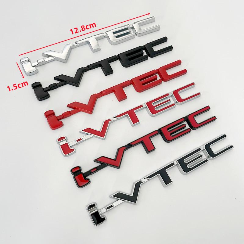 3D Chrome Metal Car Letters Rear Trunk Badge Emblem IVTEC Logo I VTEC Sticker For Honda City Civic Accord Jazz CRV Accessories AL7