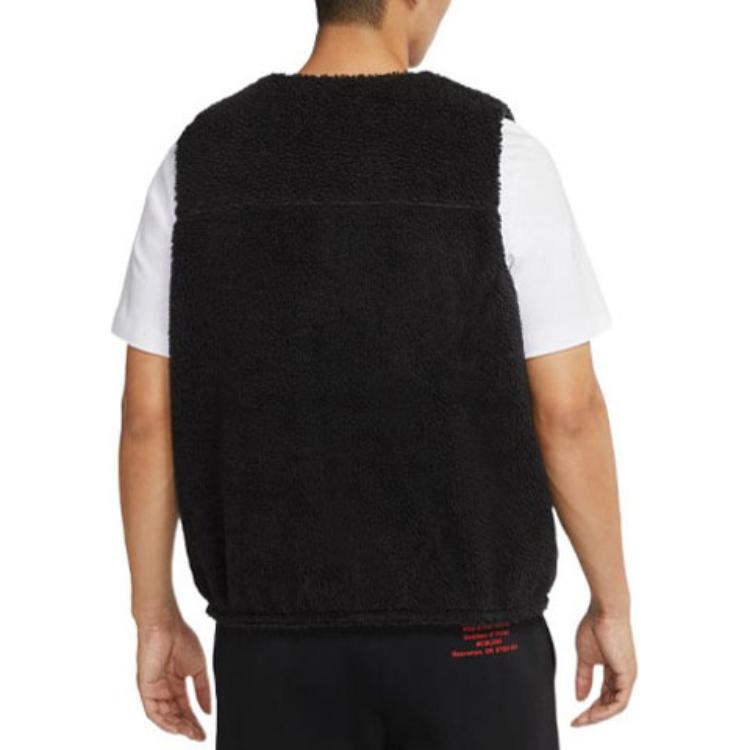 Men's Vest Nike Brand Logo Print Patch Pocket Detail Reversible Fleece Lined Vest Men's Purple