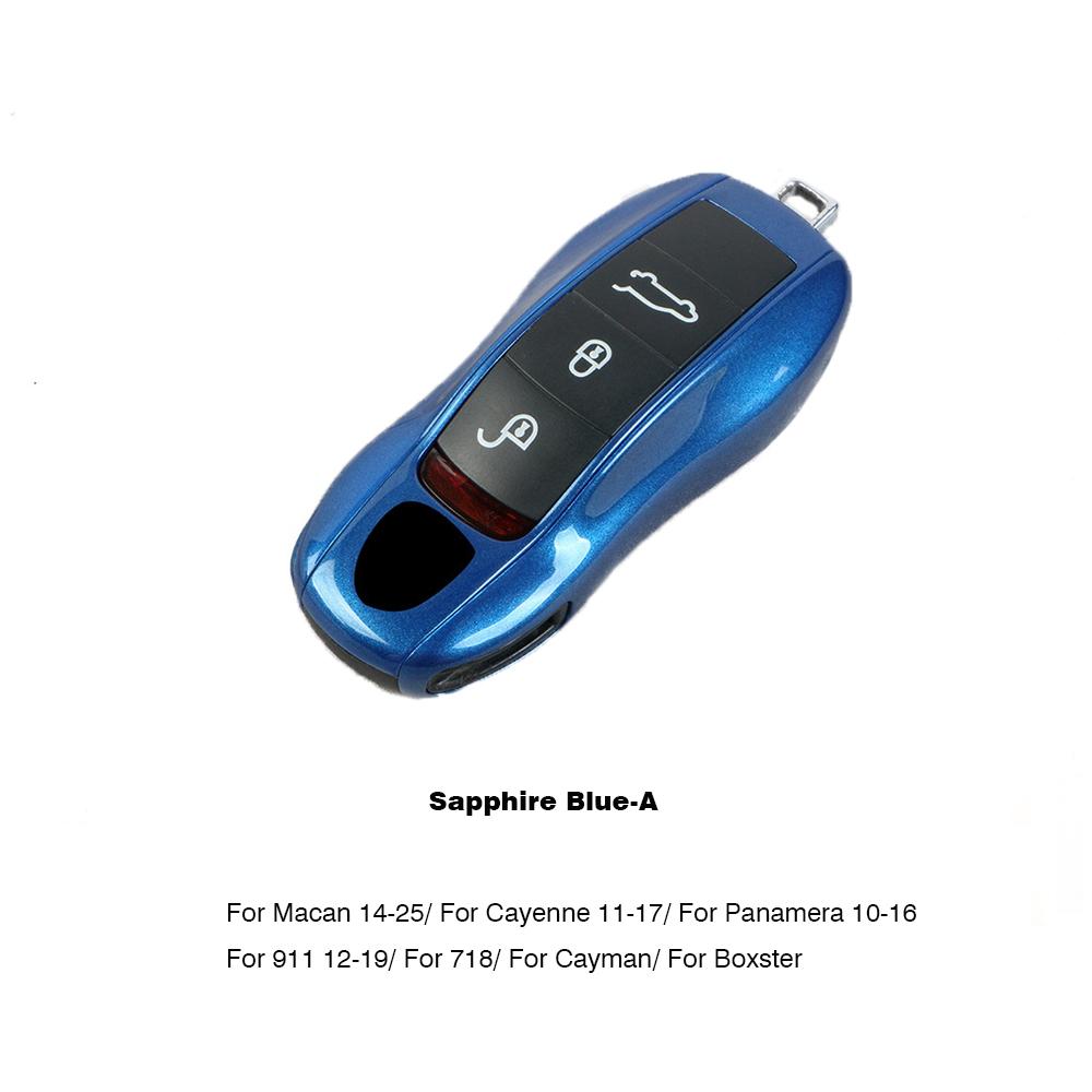 UZAI1 For Porsche Panamera Cayenne Macan 718 Cayman Boxster 911 Taycan Car 92 Personalized Key Case Protective Shell Remote Fob Cover