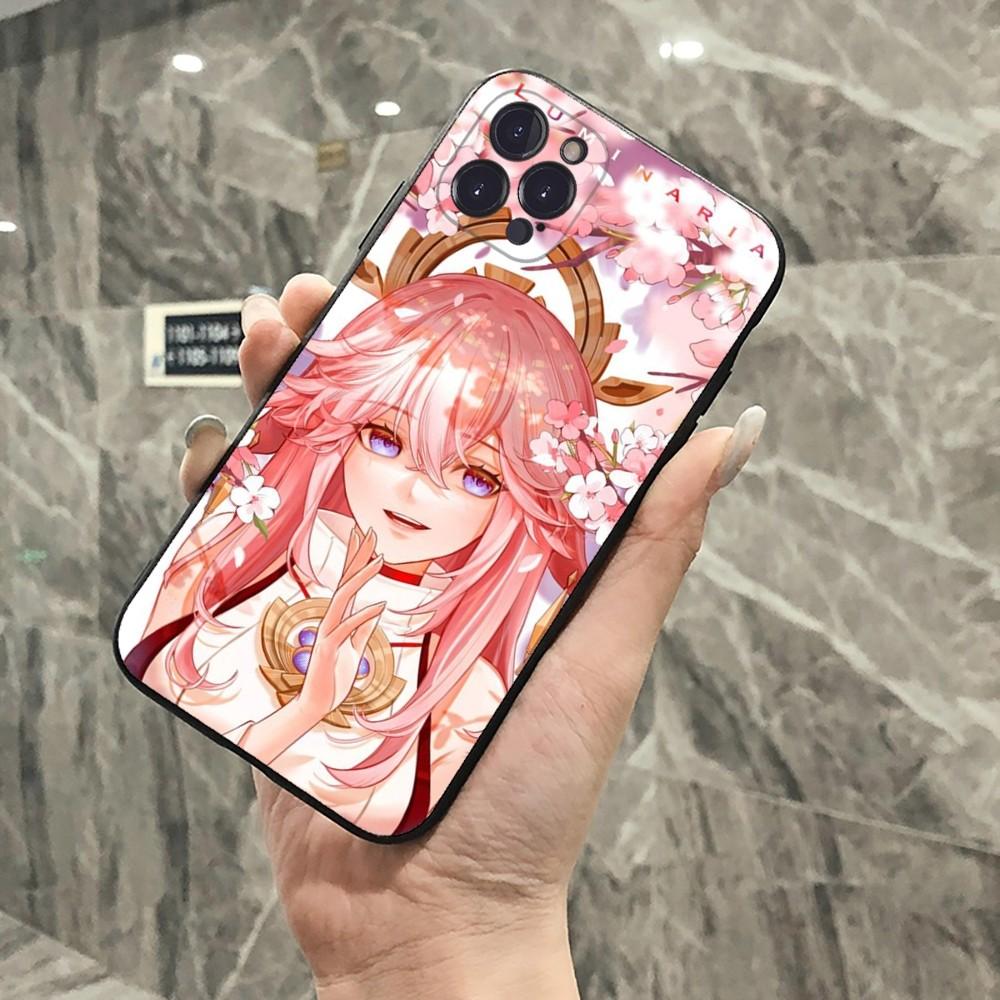 Чехол для телефона Genshin Impact Яэ Мико для iPhone 15 14 11 12 13 Mini Pro XS Max Чехол 6 7 8 Plus X XR SE 2020 Funda Shell