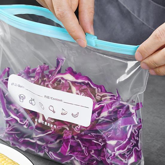 30 шт. Многоразовые прозрачные пакеты для хранения продуктов без БФА - Герметичные и пригодные для микроволновой печи