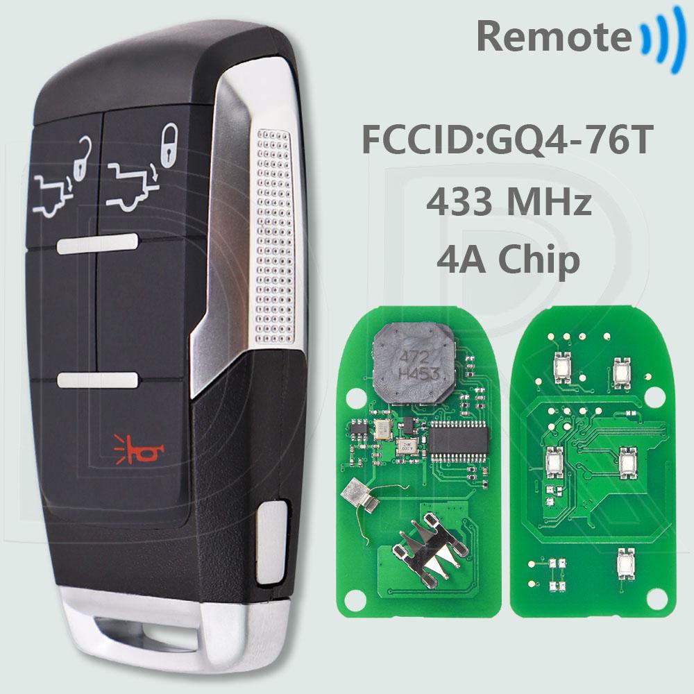 DR GQ4-76T 4A Чип 433 МГц Keyless Go Автомобильный Пульт Дистанционного Ключа 68374994 Для Dodge RAM Пикап HD 1500 2500 3500 4500 5500 2019-2021