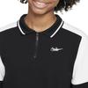 Nike Футболка-поло Colorblock с коротким рукавом, спортивная, повседневная, женская, топы, черный, белый FV0188-010