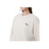 New PUMA ESS CREW FL Sweatshirt Unisex Snow White 632292-87