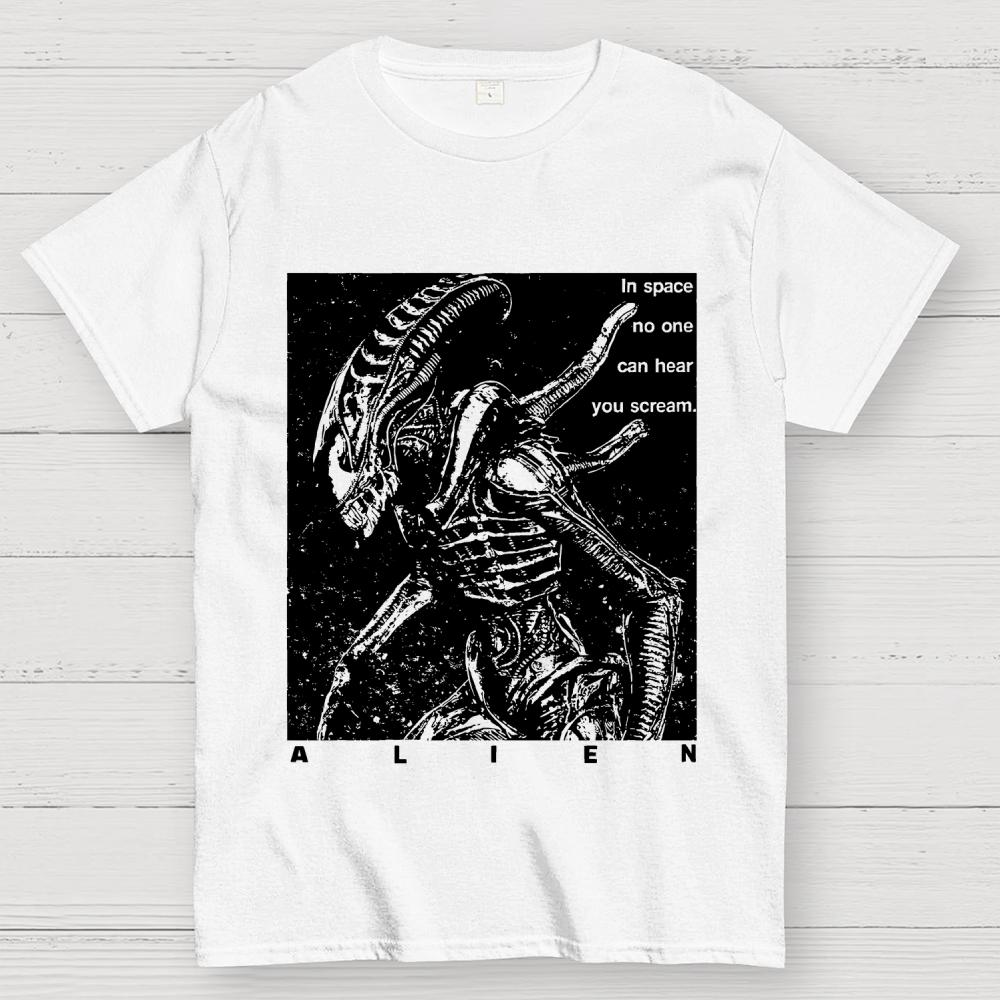 No One Can Hear You Scream Unisex 100% Cotton Summer Casual Cool Loose T-Shirt